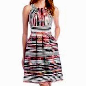 Nine West Fit & Flare Striped Frock